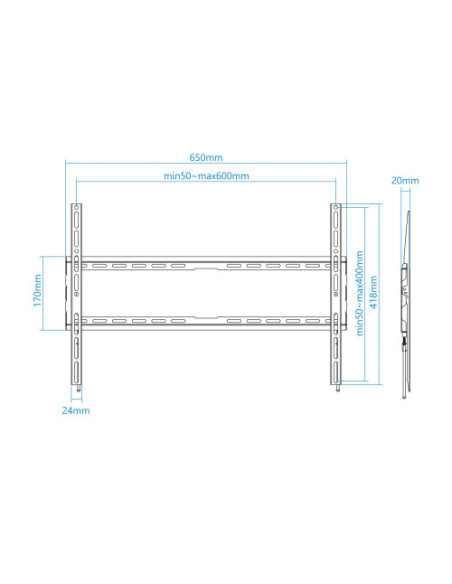 TOOQ SOPORTE  DE PARED PARA PANTALLAS 37" -80"