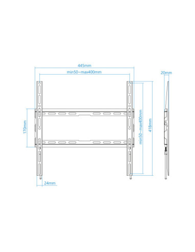 TOOQ SOPORTE DE PARED PARA PANTALLA 32"-70"