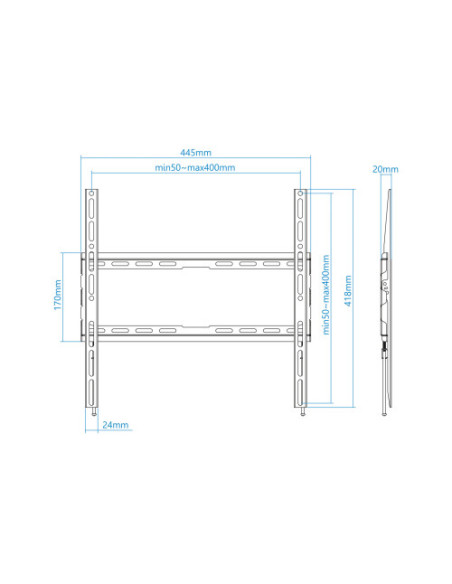 TOOQ SOPORTE DE PARED PARA PANTALLA 32"-70"
