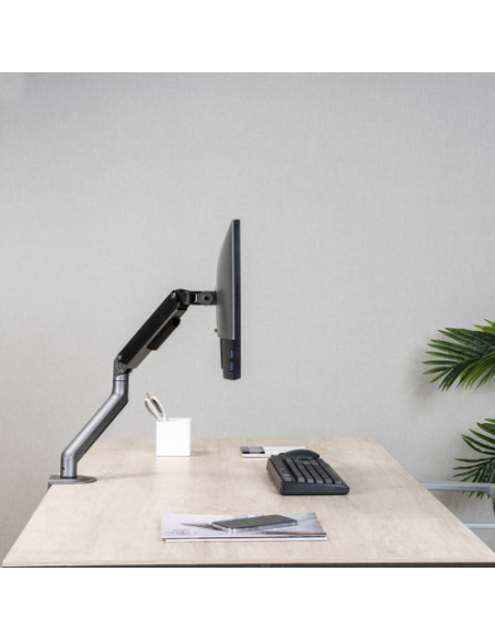 TOOQ SOPORTE DE MESA PARA PANTALLAS 17"-32" COLOR GRIS/NEGRO