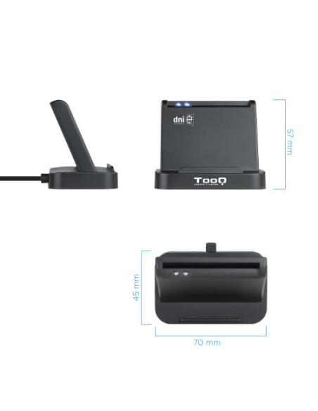 TOOQ LECTOR TARJETAS INTEL. DNIE VISION USB 2.0 NEGRO