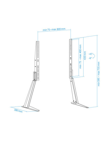 TOOQ SOPORTE DE MESA PARA PANTALLAS 32"-70"