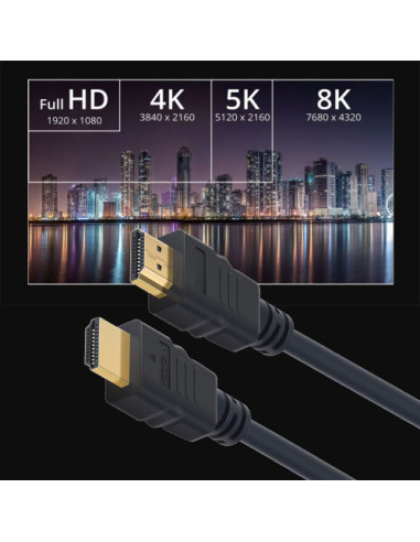 EWENT CABLE HDMI ULTRA HIGH SPEED CON RED 8K /...