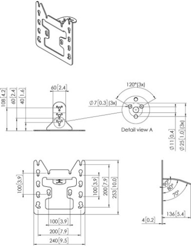 VOGELS PFI 3045 INTERFACE 200X100, 200X200...