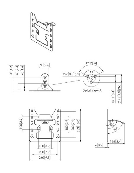 VOGELS PFI 3045 INTERFACE 200X100, 200X200 BLACK (PFI3045)