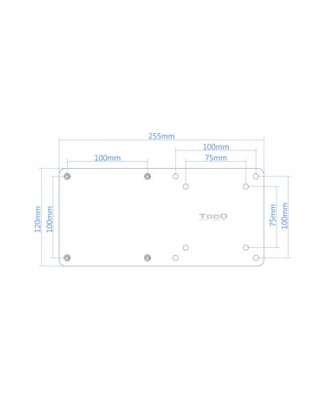 TOOQ SOPORTE VESA PARA MINIPC/NUC/BAREBONE 75x75/100x100 NEGRO
