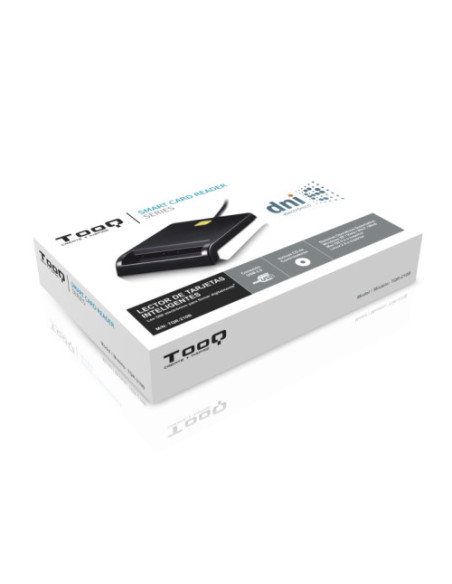 TOOQ CARD READER EXTERNO (TQR-210B) ALL IN ONE DNI ELECTRONICO USB 2.0 NEGRO