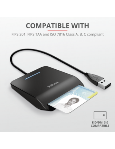 TRUST PRIMO LECTOR DNI. USB. NEGRO (23890)