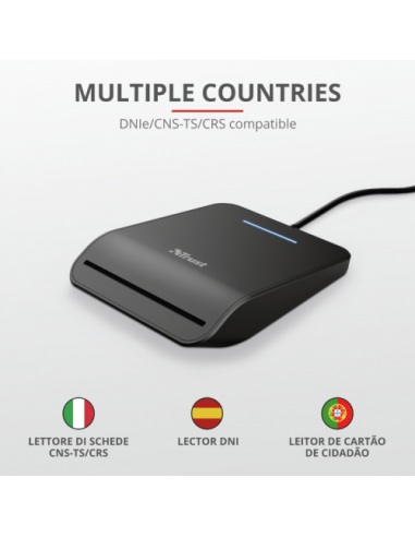 TRUST PRIMO LECTOR DNI. USB. NEGRO (23890)