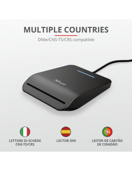 TRUST PRIMO LECTOR DNI. USB. NEGRO (23890)