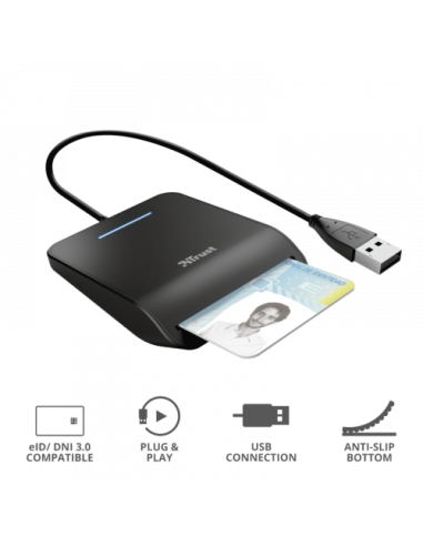 TRUST PRIMO LECTOR DNI. USB. NEGRO (23890)