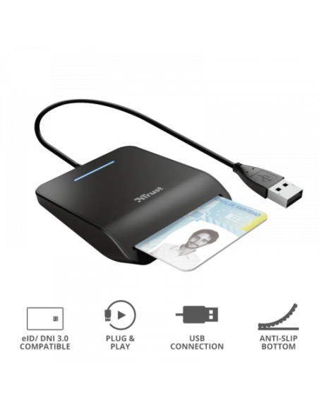 TRUST PRIMO LECTOR DNI. USB. NEGRO (23890)