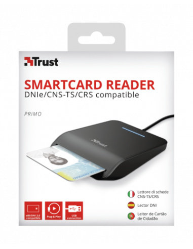 TRUST PRIMO LECTOR DNI. USB. NEGRO (23890)