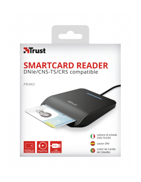 TRUST PRIMO LECTOR DNI. USB. NEGRO (23890)