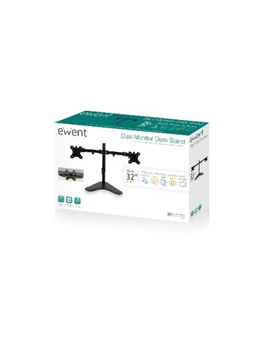 EWENT SOPORTE DE ESCRITORIO PARA 2 MONITORES DE...