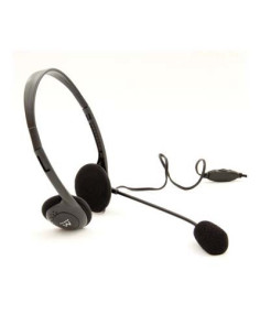EWENT AURICULARES + MIC DE DIADEMA. NEGRO (EW3563)
