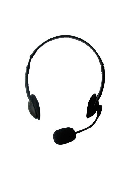 EWENT AURICULARES + MIC DE DIADEMA. NEGRO (EW3563)