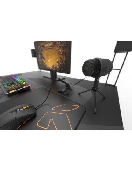 KROM MICROFONO KIMU PRO. MINI USB A USB. TRIPODE. NEGRO