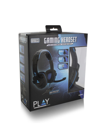 EWENT AURICULARES + MIC GAMING DE DIADEMA PARA PC, PS4 Y XBOX. 2XJACK 3.5MM (PL3320)