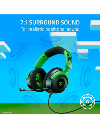 AURICULARES RAZER KRAKEN V4 X MINECRAFT EDIT....