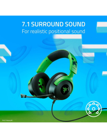 AURICULARES RAZER KRAKEN V4 X MINECRAFT EDIT. (RZ04-05180200-R3M1)