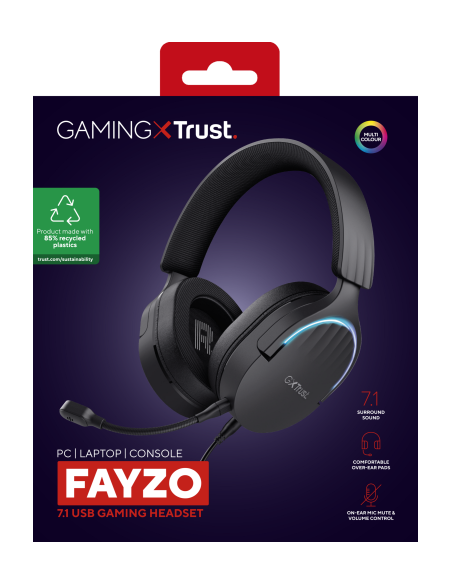 GXT490 FAYZO 7.1 USB HEADSET BLK