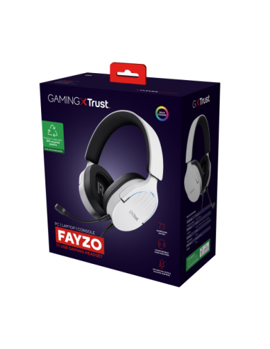 TRUST GXT490W FAYZO 7.1 USB HEADSET WHT