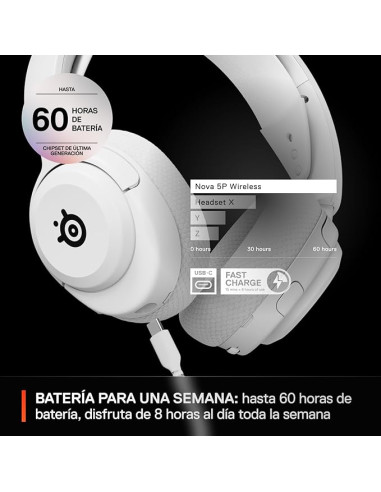 AURICULARES STEELSERIES - ARCTIS NOVA 5P BLANCO...