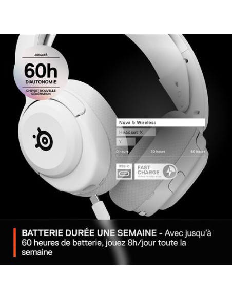 AURICULARES STEELSERIES - ARCTIS NOVA 5 BLANCO (61671)
