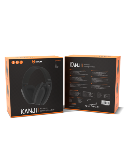 KROM AURICULARES BLUETOOTH KANJI USB. PS4/PS5/SWITCH/SMARTPHONE. NEGRO (NXKROMKANJIBK)