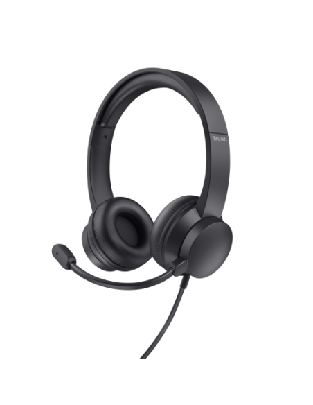 TRUST AURICULARES + MICROFONO AYDA HEADSET PC USB NEGRO (25088)
