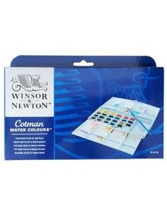 PACK COTMAN ACUARELA PASTILLA 12 COLORES 2