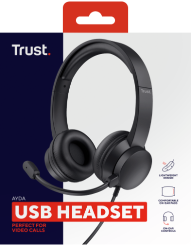 TRUST AURICULARES + MICROFONO AYDA HEADSET PC...