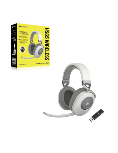 AURICULARES CORSAIR HS65 WIRELESS BLANCO V2...