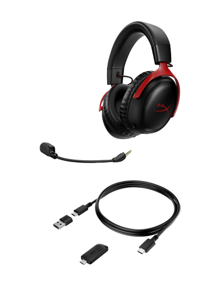 HP HYPERX CLOUD III RED WIRLELESS GAMING HEADSET - 77Z46AA