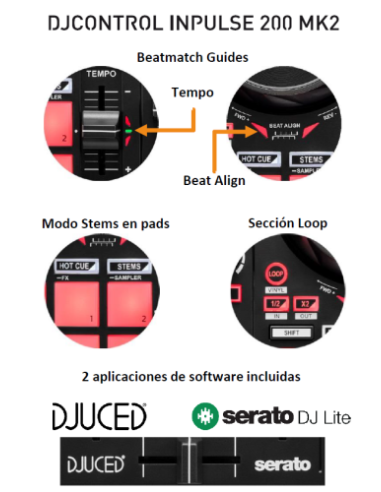 HERCULES CONSOLA DJ CONTROL INPULSE 200 MK2