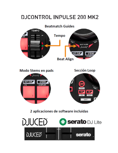 HERCULES CONSOLA DJ CONTROL INPULSE 200 MK2