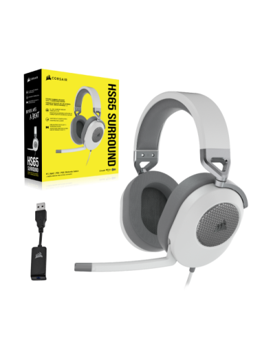 AURICULARES CORSAIR HS65 SURROUND BLANCO...