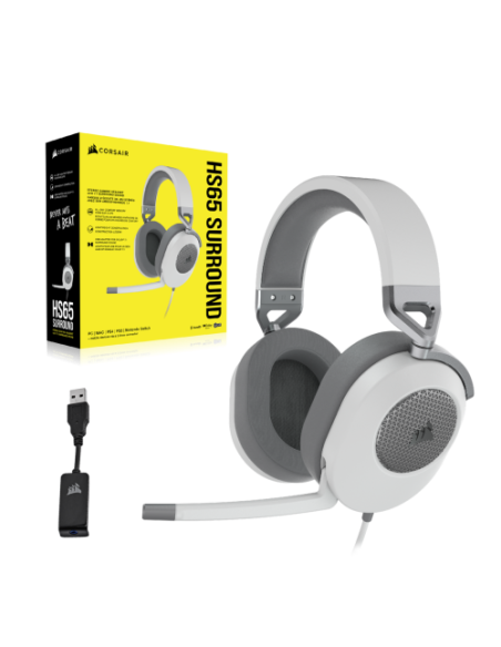 AURICULARES CORSAIR HS65 SURROUND BLANCO CA-9011271-EU