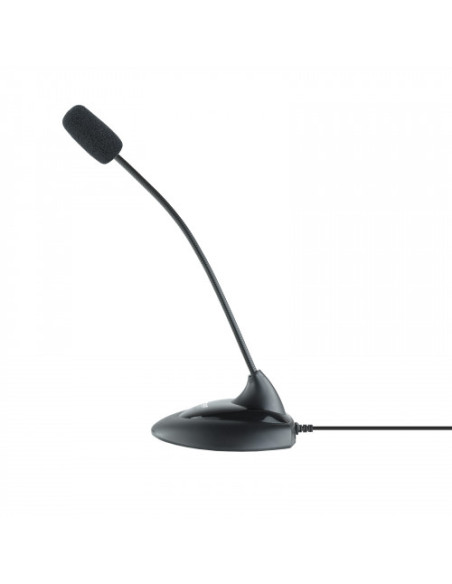 TOOQ MICRÓFONO MULTIMEDIA FLEXIBLE JACK 3.5 MM NEGRO
