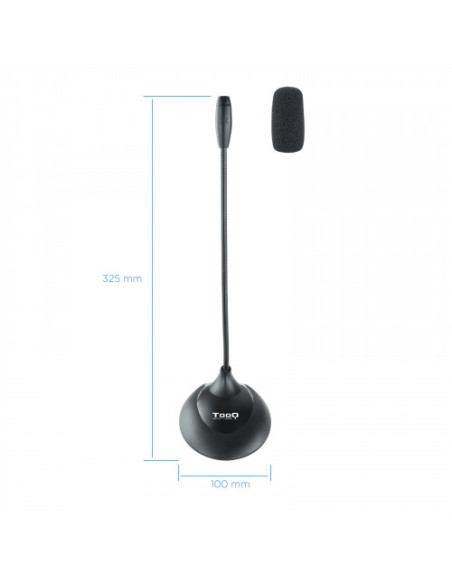 TOOQ MICRÓFONO MULTIMEDIA FLEXIBLE JACK 3.5 MM NEGRO