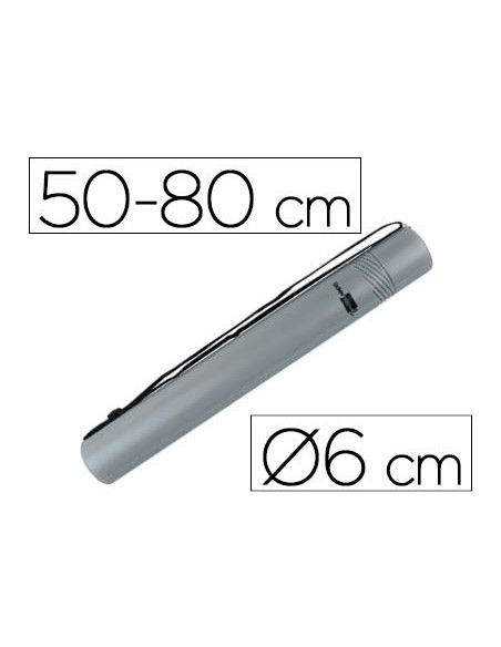 Portaplanos extensible plástico de 50 a 80CM, 6cm de diametro