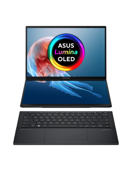 PORTATIL ASUS ZENBOOK DUO OLED UX8406MA-PZ271W. 14" 3K 120HZ. ULTRA 9 185H. 32GB RAM. 2TB SSD. ARC GRAPHICS. W11 HOME. GRIS TINT