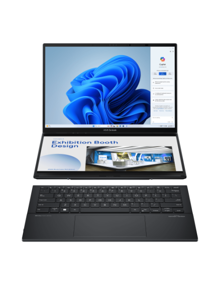 PORTATIL ASUS ZENBOOK DUO OLED UX8406MA-PZ271W. 14" 3K 120HZ. ULTRA 9 185H. 32GB RAM. 2TB SSD. ARC GRAPHICS. W11 HOME. GRIS TINT
