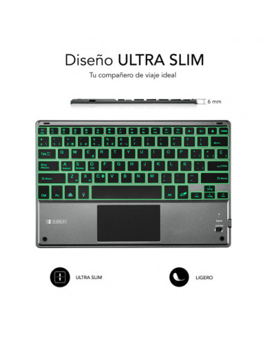 TECLADO RETROILUMINADO BLUETOOTH SMART BACKLIT...