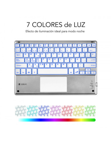 TECLADO RETROILUMINADO BLUETOOTH SMART BACKLIT...