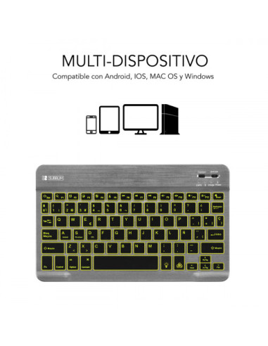TECLADO RETROILUMINADO BLUETOOTH SMART BACKLIT...