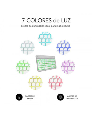 TECLADO RETROILUMINADO BLUETOOTH SMART BACKLIT...