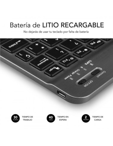 TECLADO BLUETOOTH SMART BT KEYBOARD GREY