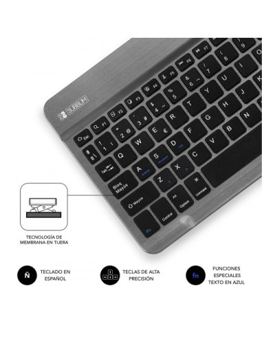 TECLADO BLUETOOTH SMART BT KEYBOARD GREY